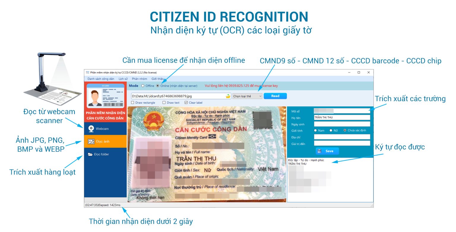 Phần mềm đọc CCCD miễn phí - VisCom Solution